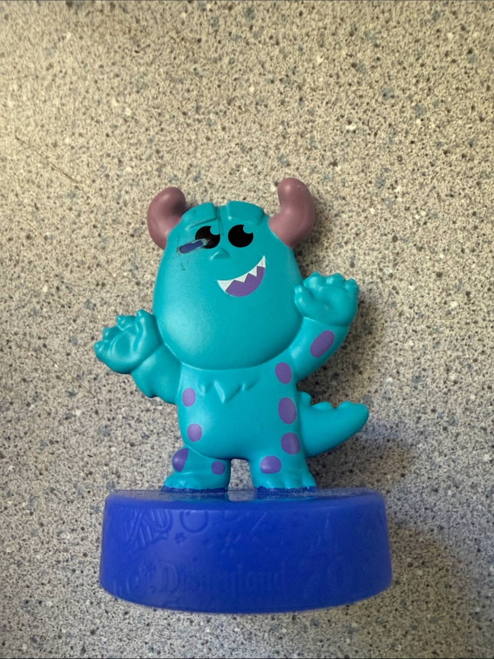 Disney Sulley Teal and Purple Kids Toy Figure 70 th anniversary